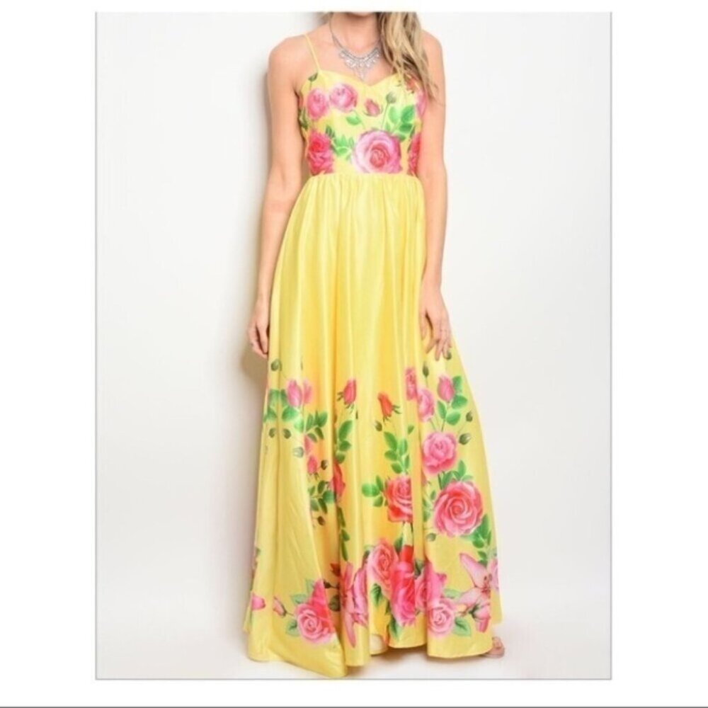 Spring Floral Maxi Dress, Party, Wedding - Picture 1 of 2